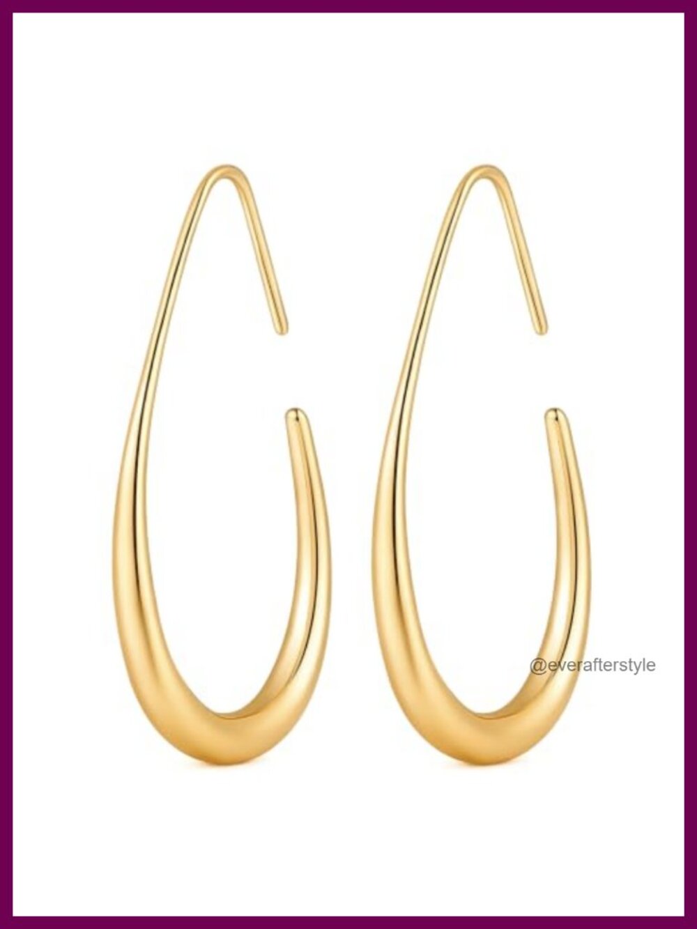 14K Gold Plated Hoop Earrings for Women Teardrop Dangle Earrings